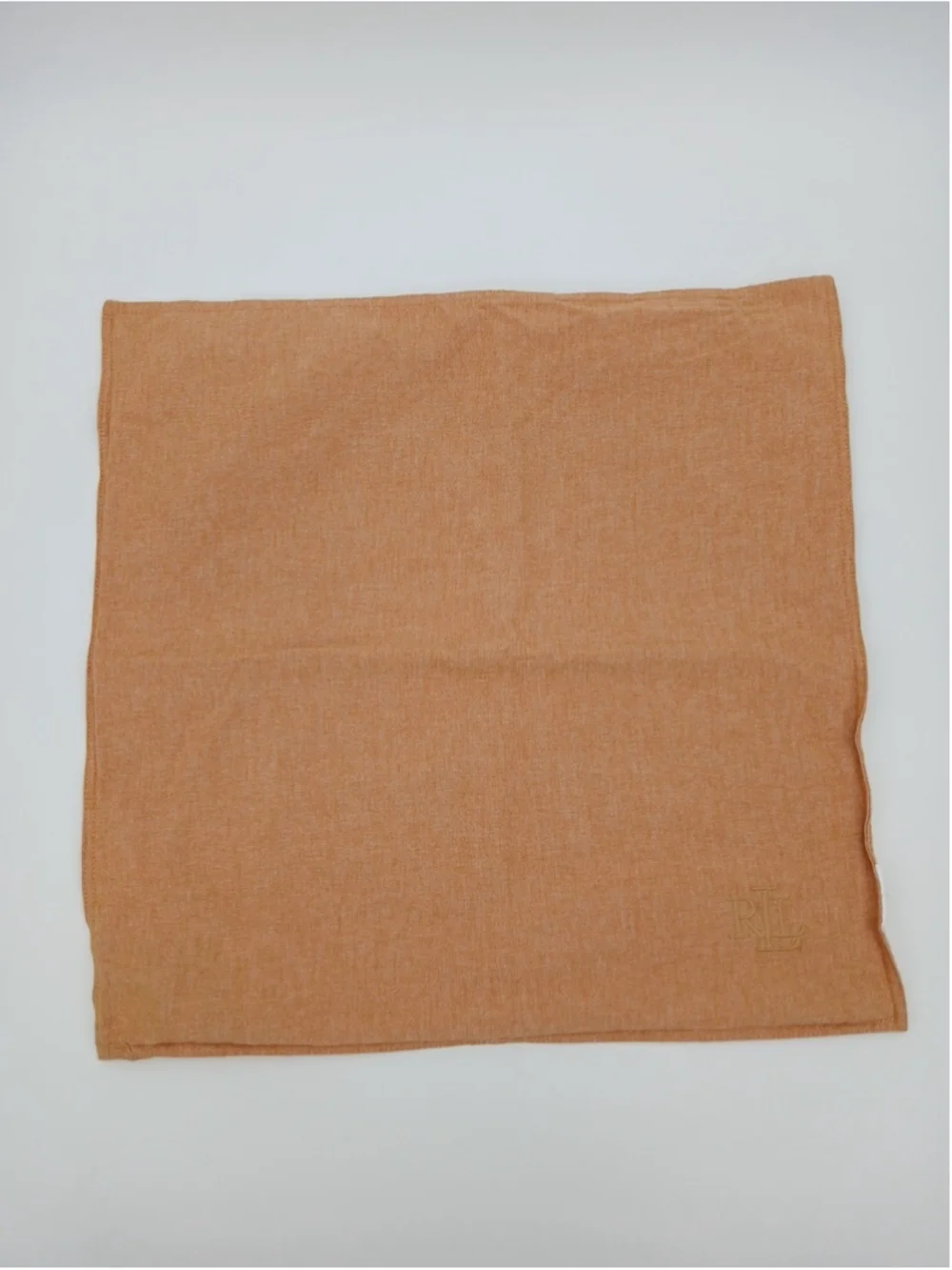 New CLASSIC Lauren by Ralph Lauren Yellow Cotton Monogrammed Pillow Cover 22X22